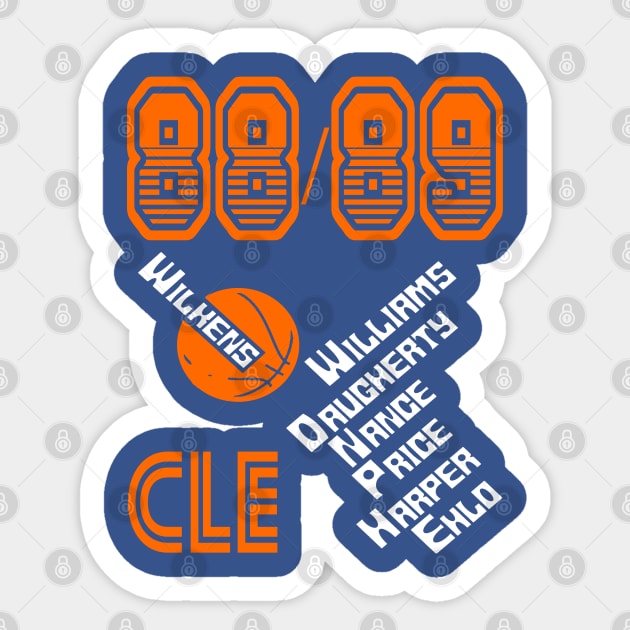 1988-89 Cleveland Cavaliers Sticker by Pastime Pros